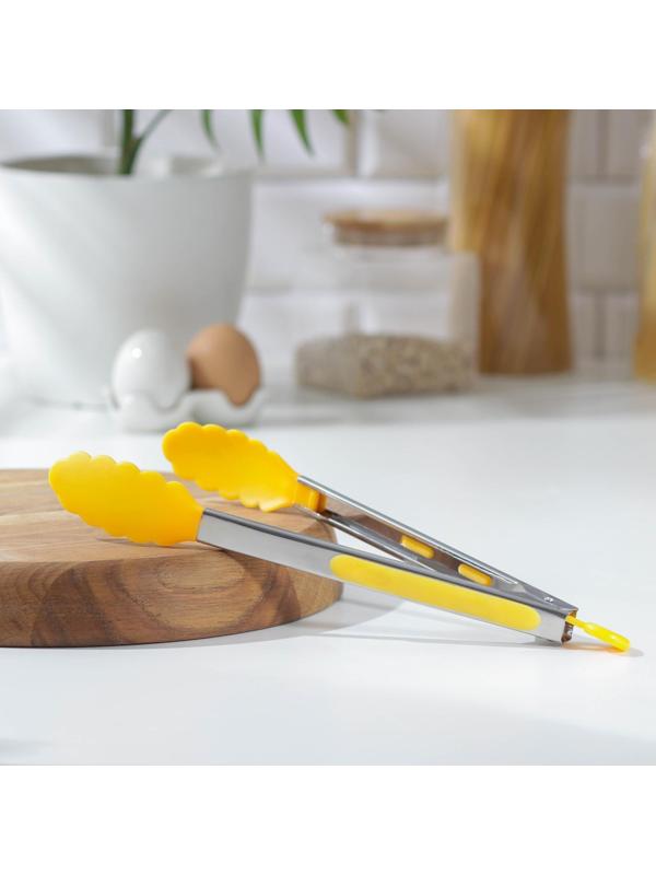 Щипцы универсальные для гарнира Доляна «Лист», 28 см, цвет МИКС