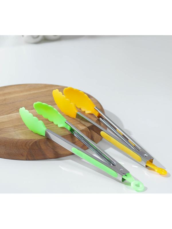 Щипцы универсальные для гарнира Доляна «Лист», 28 см, цвет МИКС