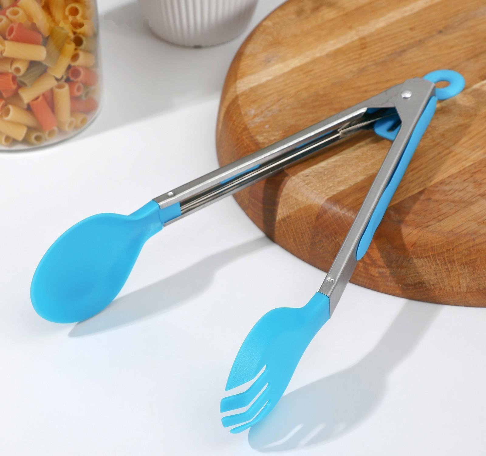 Щипцы для гарнира «Палитра», 28×4 см, цвет МИКС