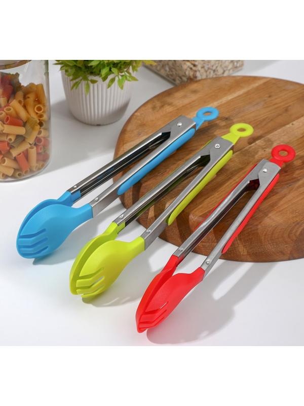 Щипцы для гарнира «Палитра», 28×4 см, цвет МИКС