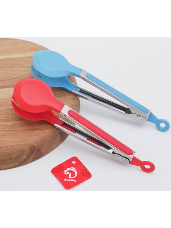 Щипцы для гарнира «Палитра», 28×4 см, цвет МИКС