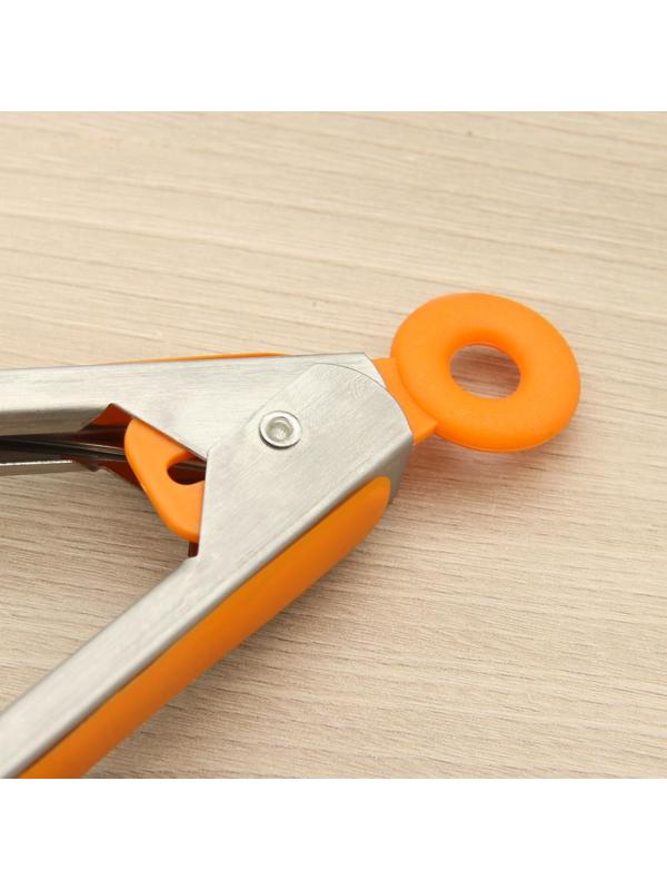 Щипцы для салата Доляна «Палитра», 24 см, цвет МИКС