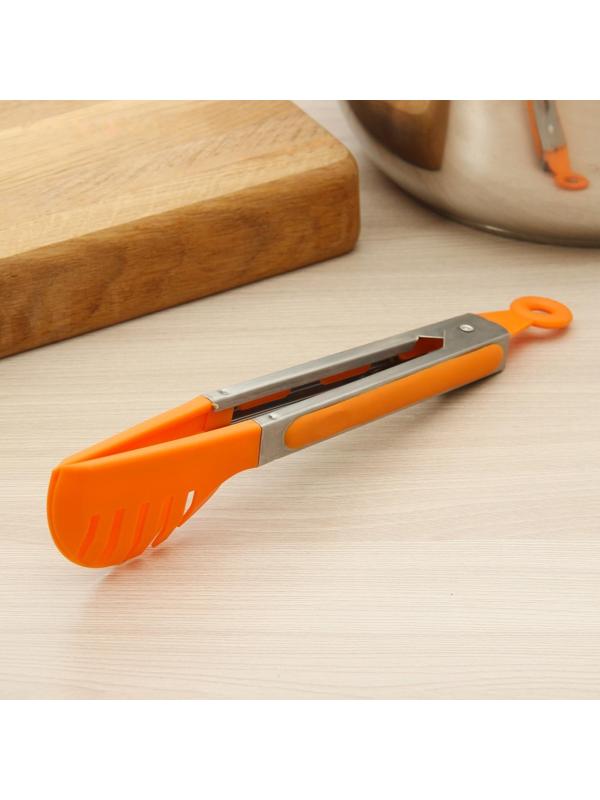 Щипцы для салата Доляна «Палитра», 24 см, цвет МИКС