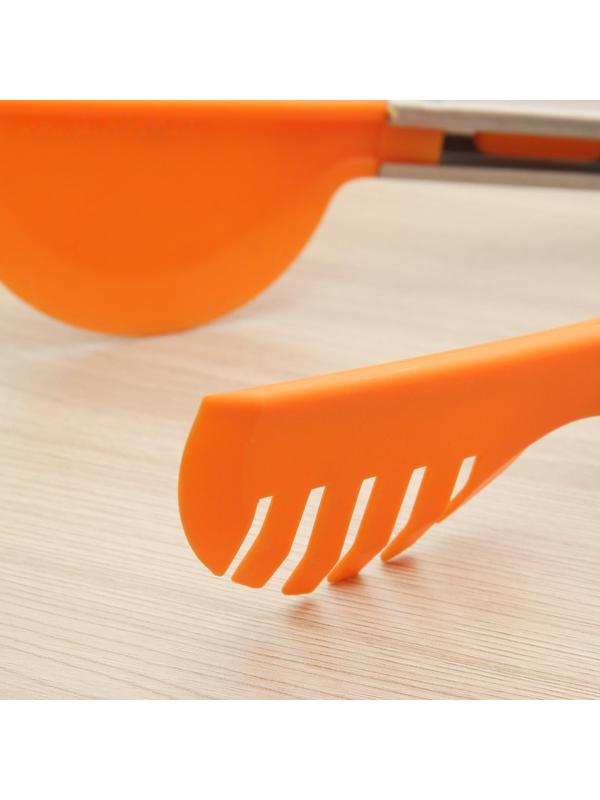 Щипцы для салата Доляна «Палитра», 24 см, цвет МИКС