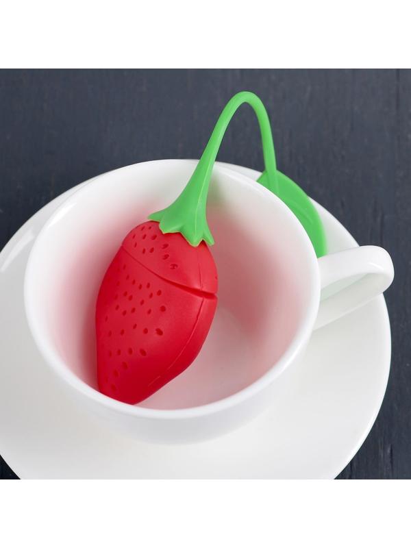 Ситечко для чая Доляна «Клубника», 19 см