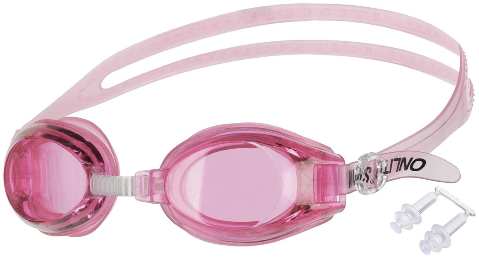 Очки для плавания взрослые + беруши, цвета микс