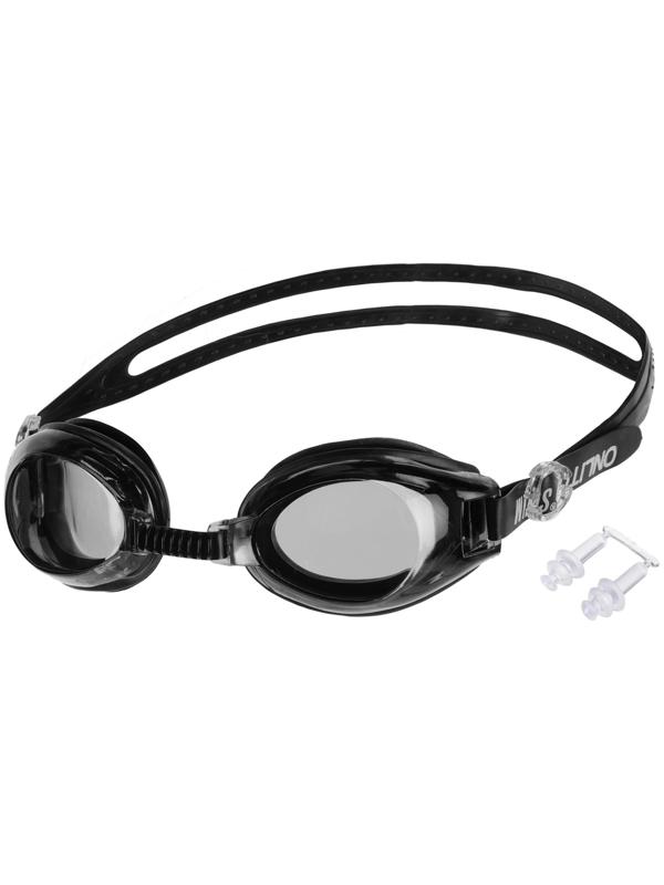 Очки для плавания взрослые + беруши, цвета микс