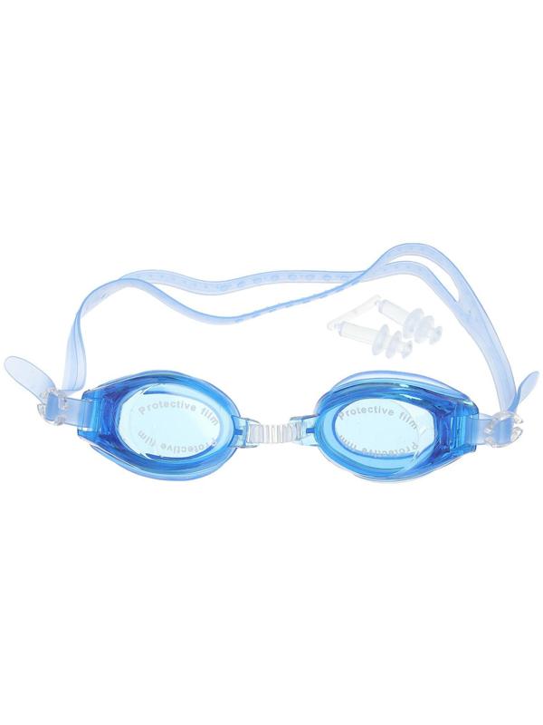 Очки для плавания взрослые + беруши, цвета микс