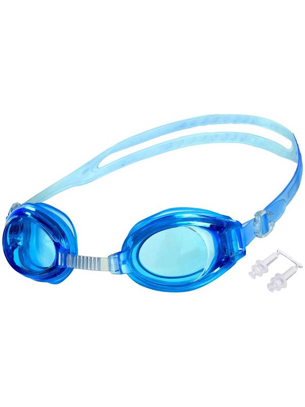 Очки для плавания взрослые + беруши, цвета микс