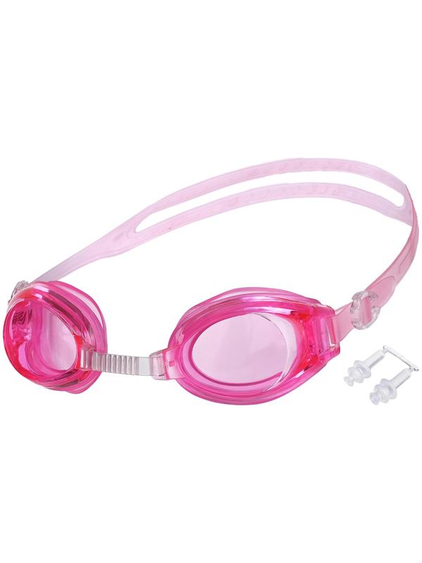 Очки для плавания взрослые + беруши, цвета микс