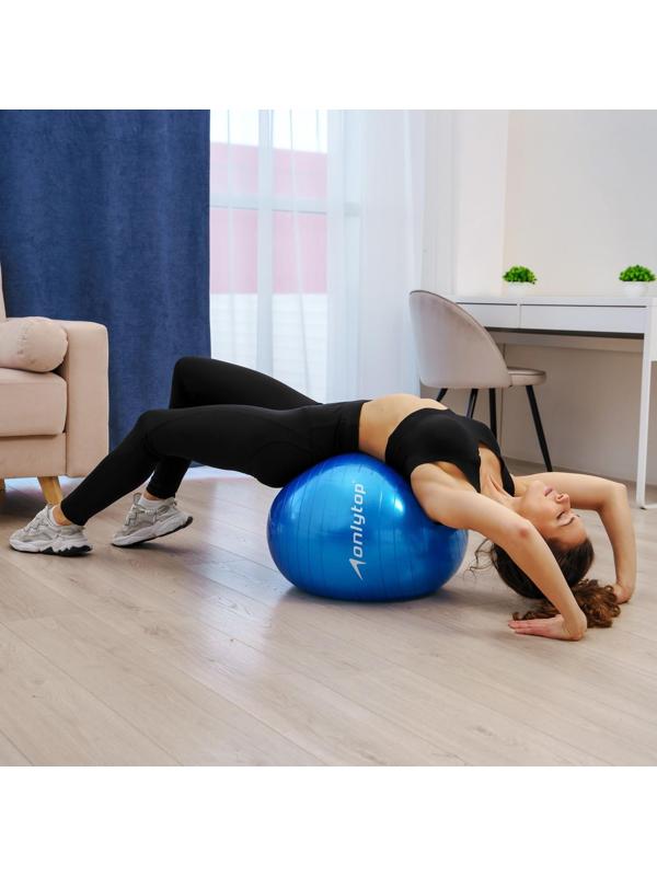 Фитбол ONLYTOP, d=55 см, 600 г, цвета микс