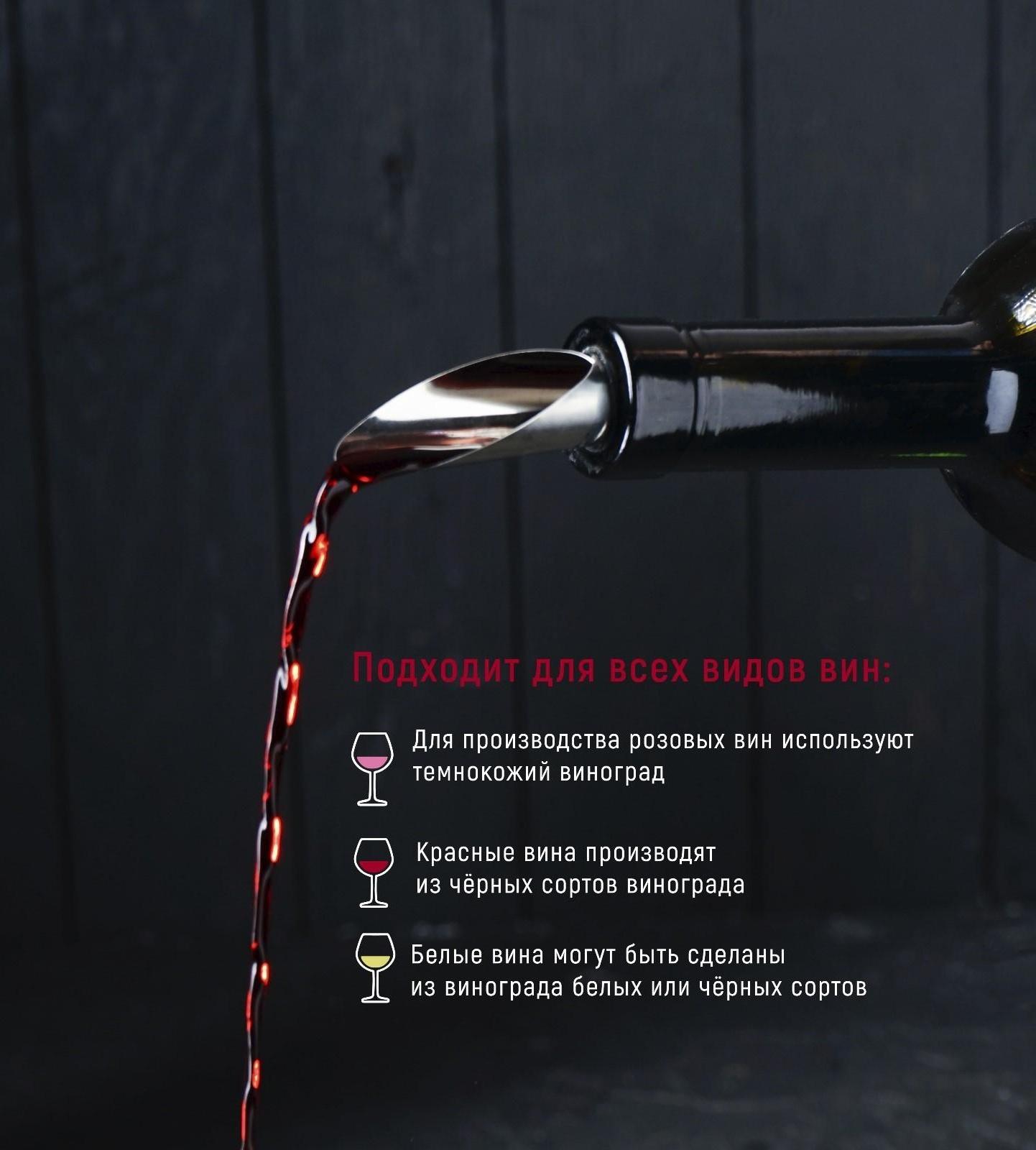 Набор для вина «Бургундия», 4 предмета: каплеуловитель, штопор, кольцо, термометр