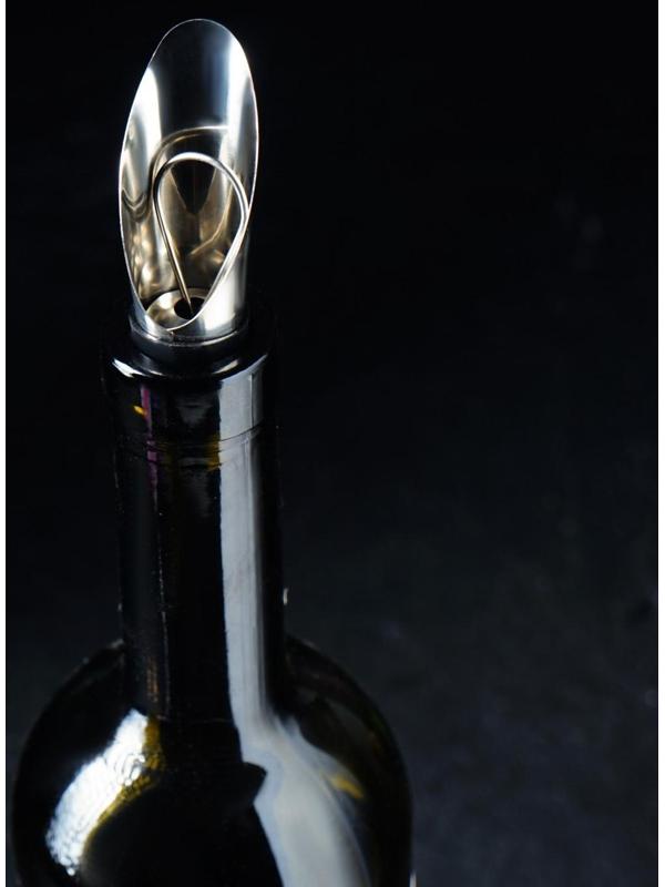 Набор для вина «Бургундия», 4 предмета: каплеуловитель, штопор, кольцо, термометр