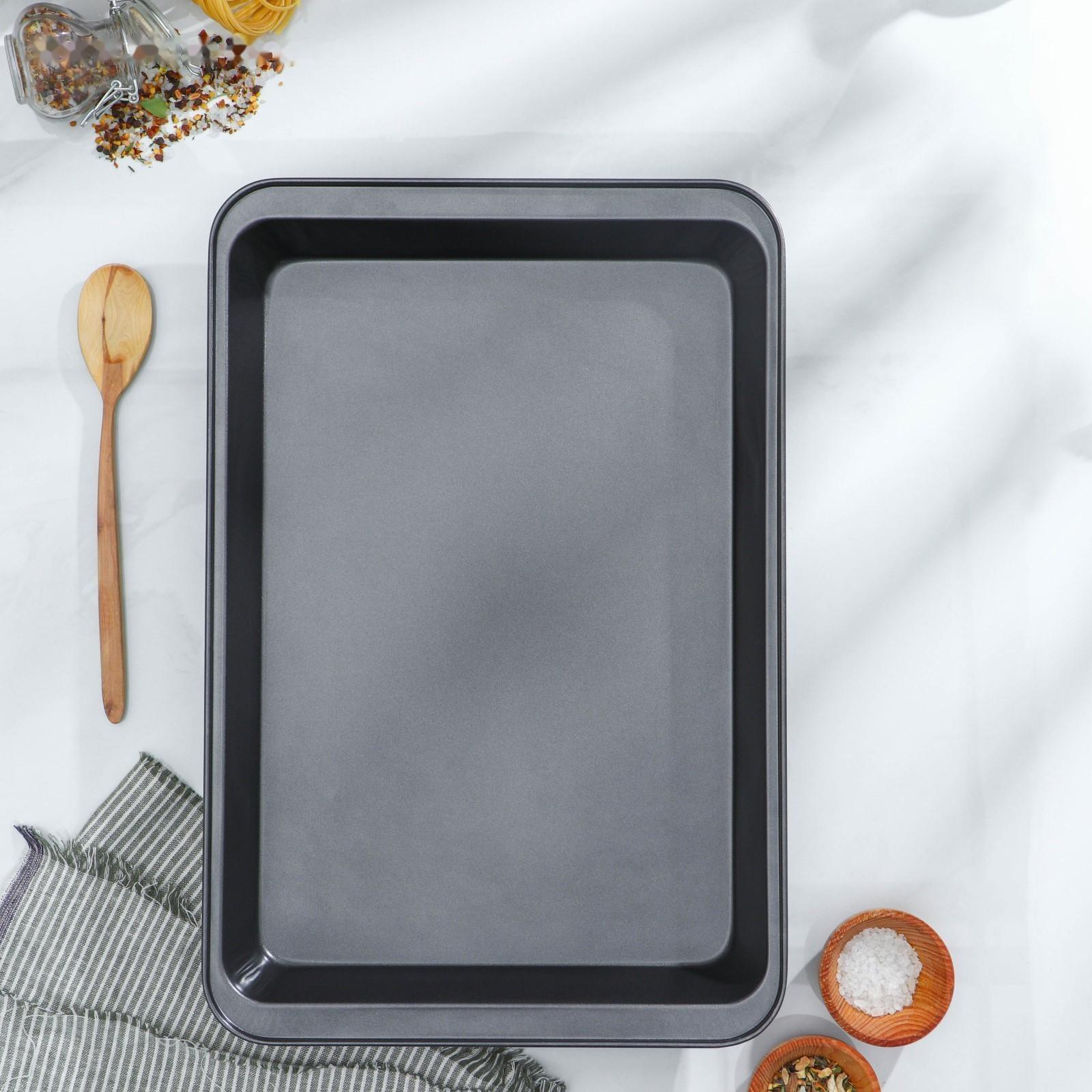Противень Доляна «Жаклин. Прямоугольник», 47×32×5 см, антипригарное покрытие, цвет чёрный