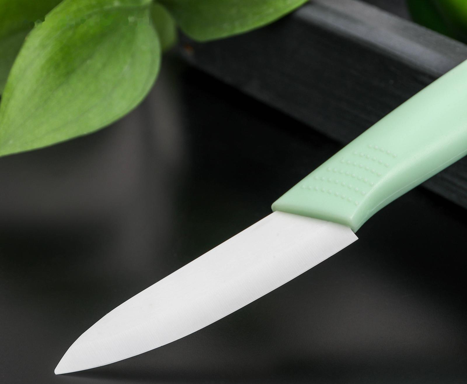 Нож кухонный керамический «Симпл», лезвие 8 см, ручка soft touch, цвет МИКС