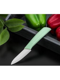 Нож кухонный керамический «Симпл», лезвие 8 см, ручка soft touch, цвет МИКС