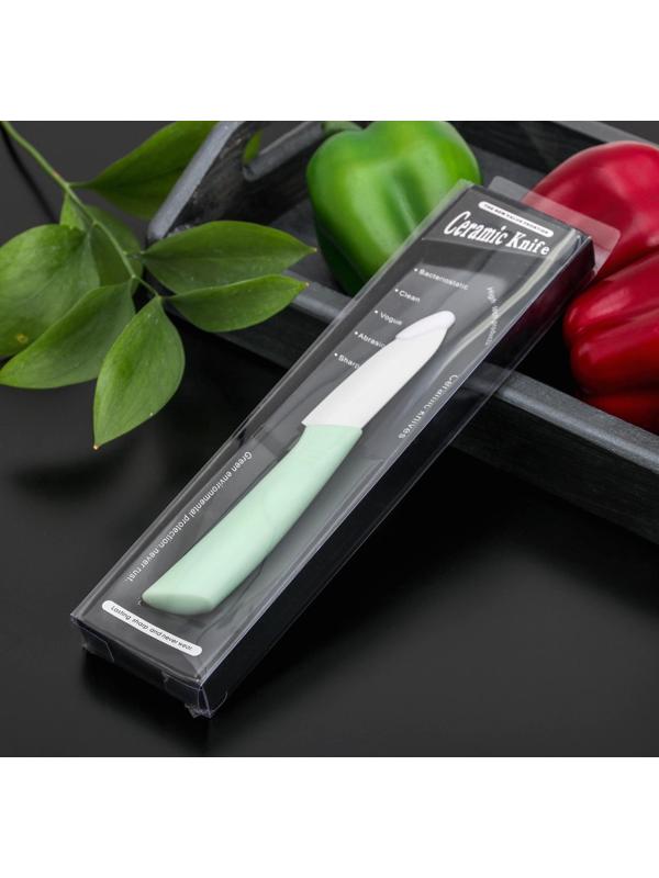 Нож кухонный керамический «Симпл», лезвие 8 см, ручка soft touch, цвет МИКС