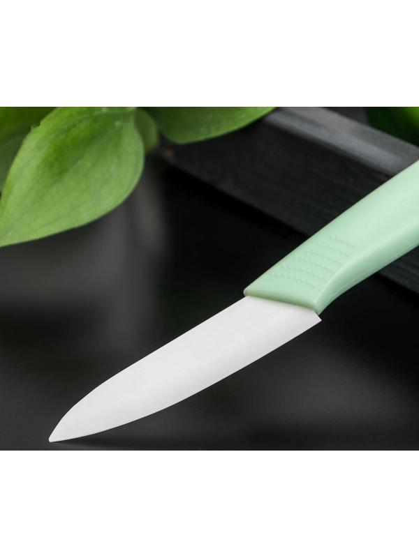 Нож кухонный керамический «Симпл», лезвие 8 см, ручка soft touch, цвет МИКС