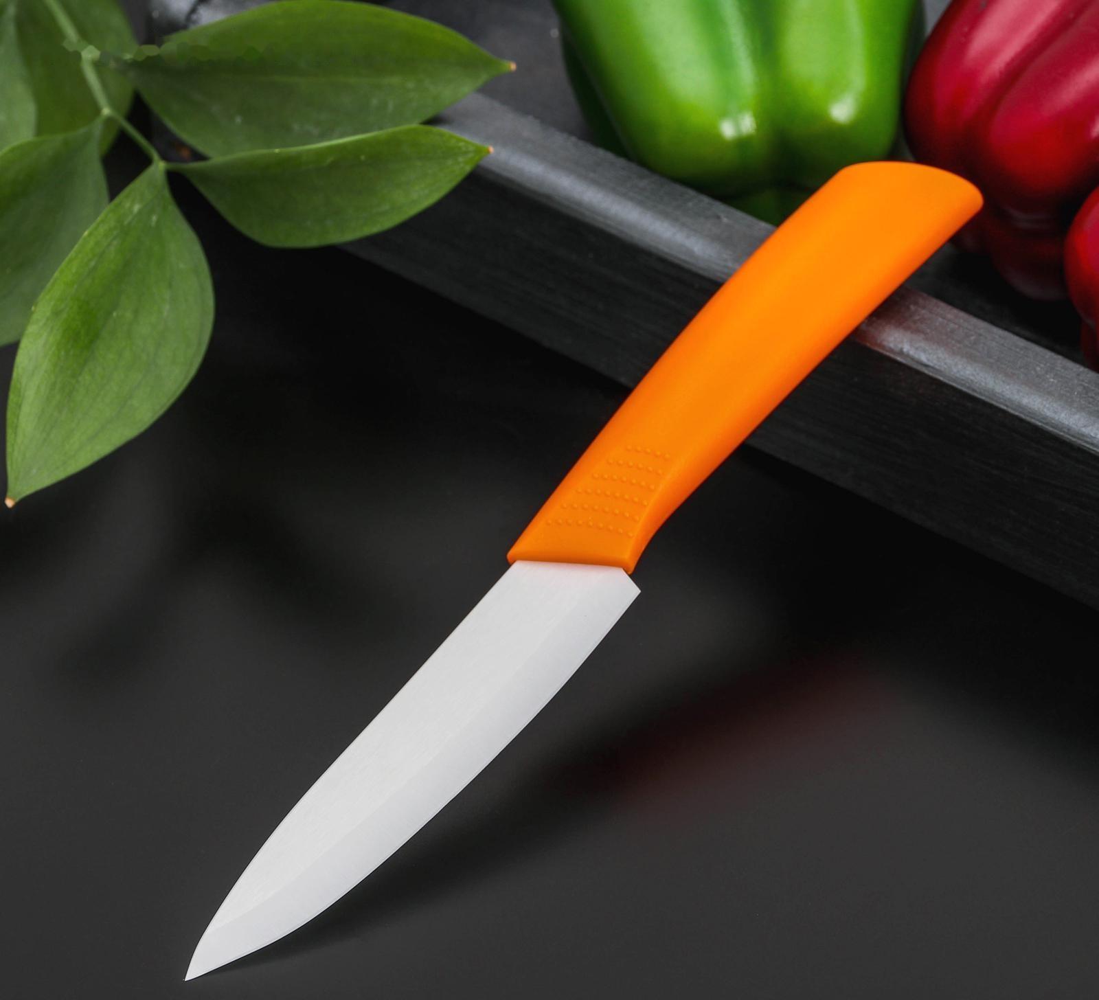 Нож кухонный керамический «Симпл», лезвие 10,5 см, цвет МИКС