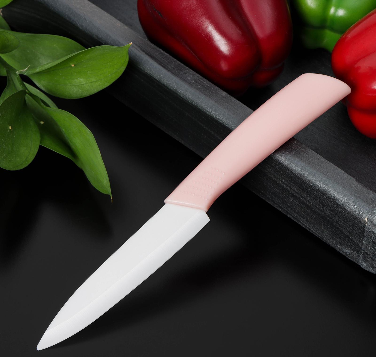 Нож кухонный керамический «Симпл», лезвие 10,5 см, цвет МИКС