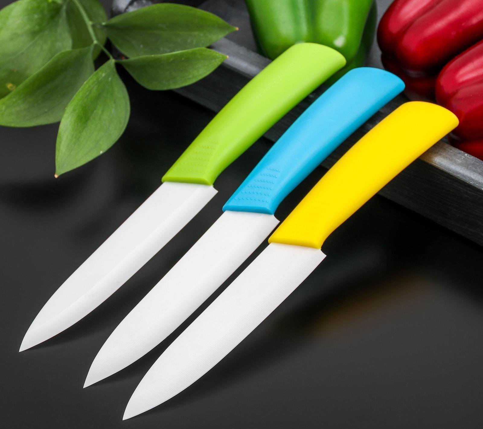 Нож кухонный керамический «Симпл», лезвие 12,5 см, ручка soft touch, цвет МИКС