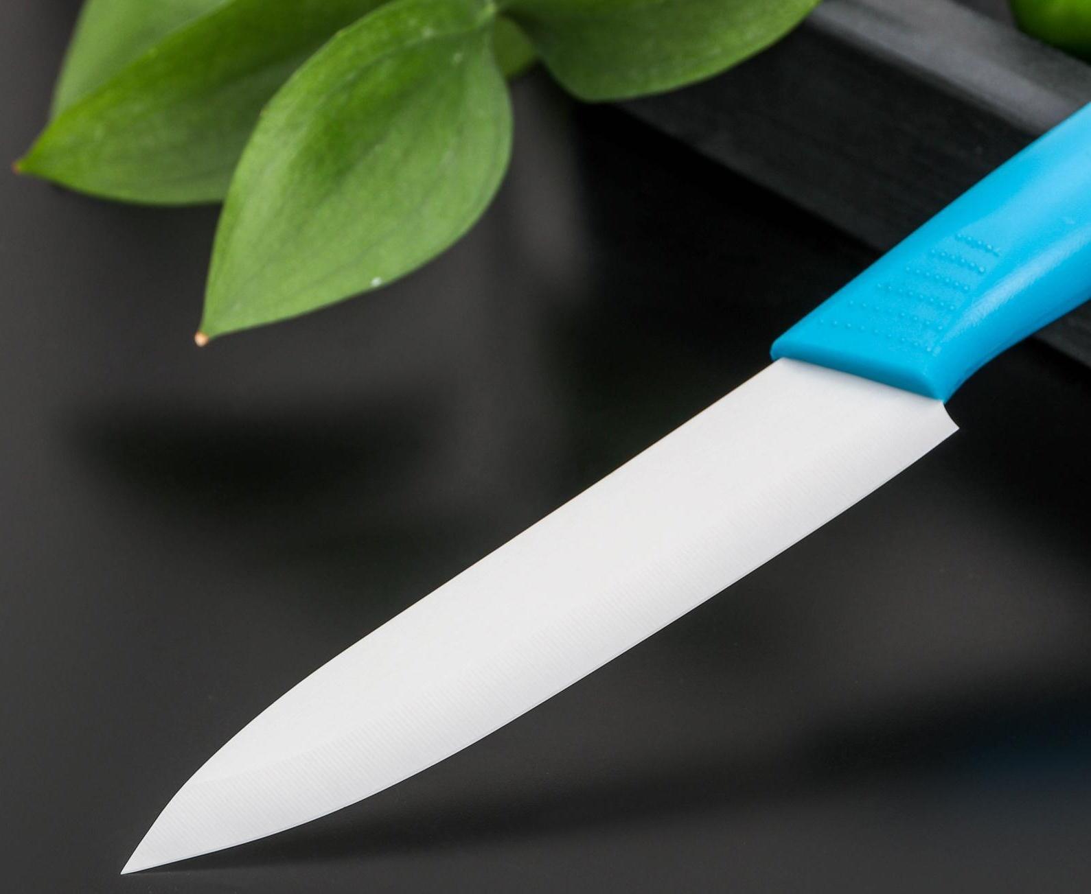 Нож кухонный керамический «Симпл», лезвие 12,5 см, ручка soft touch, цвет МИКС