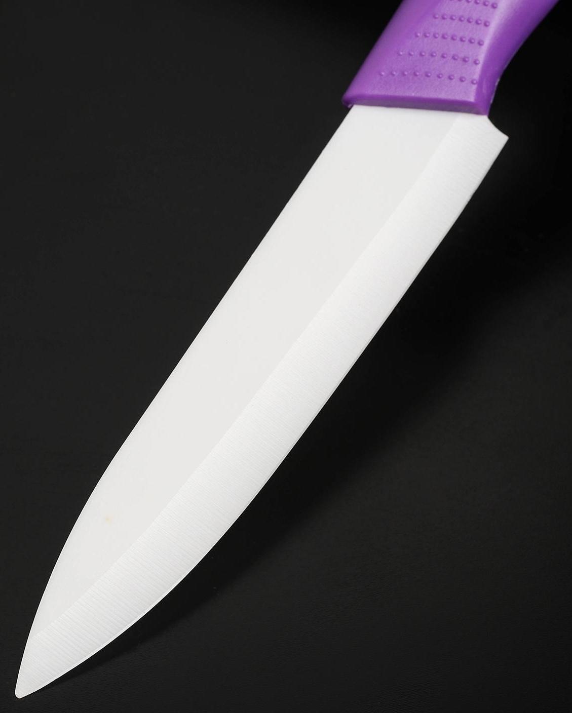 Нож кухонный керамический «Симпл», лезвие 12,5 см, ручка soft touch, цвет МИКС