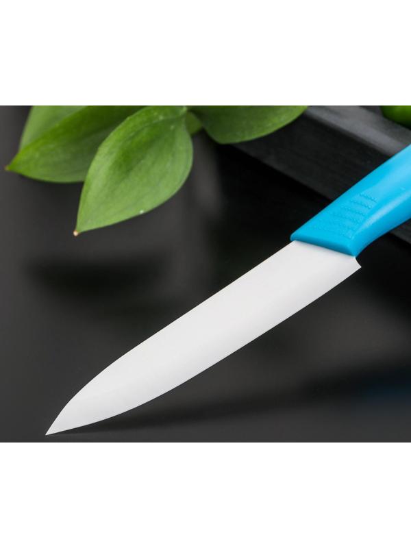 Нож кухонный керамический «Симпл», лезвие 12,5 см, ручка soft touch, цвет МИКС