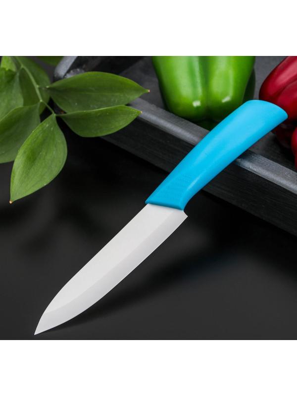 Нож кухонный керамический «Симпл», лезвие 12,5 см, ручка soft touch, цвет МИКС