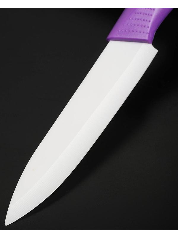 Нож кухонный керамический «Симпл», лезвие 12,5 см, ручка soft touch, цвет МИКС