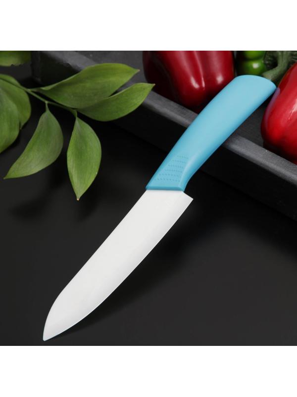 Нож кухонный керамический «Симпл», лезвие 15 см, ручка soft touch, цвет МИКС