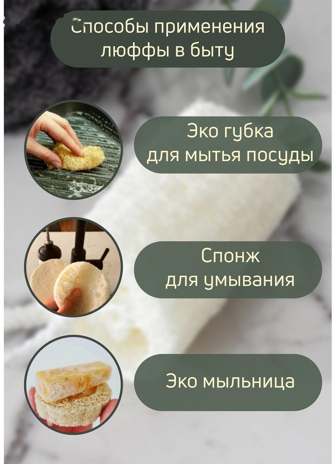 Мочалка для тела натуральная Доляна «Банька», 5×5×8 см