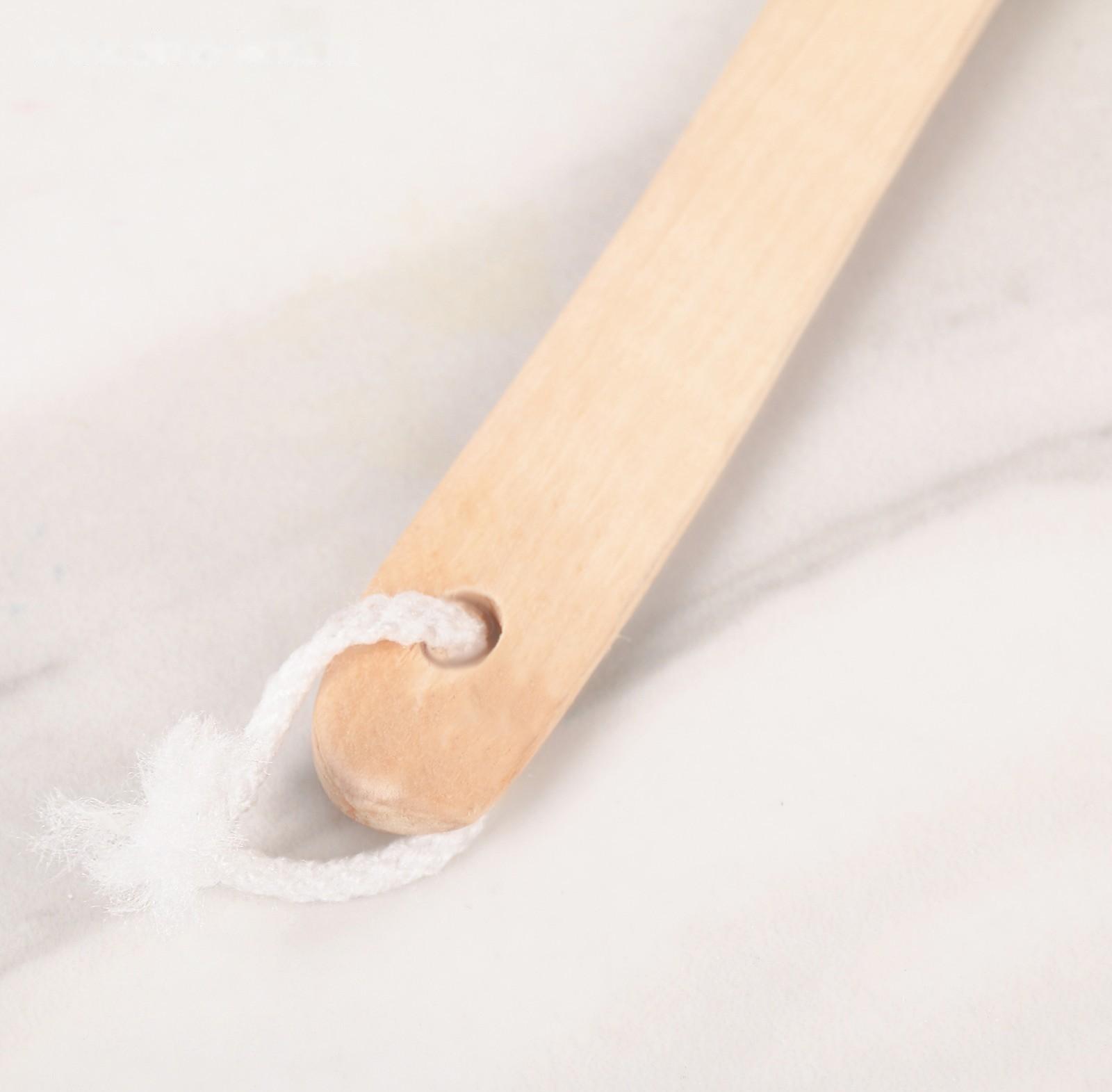 Щётка массажная для тела Доляна, с ручкой, натуральная щетина