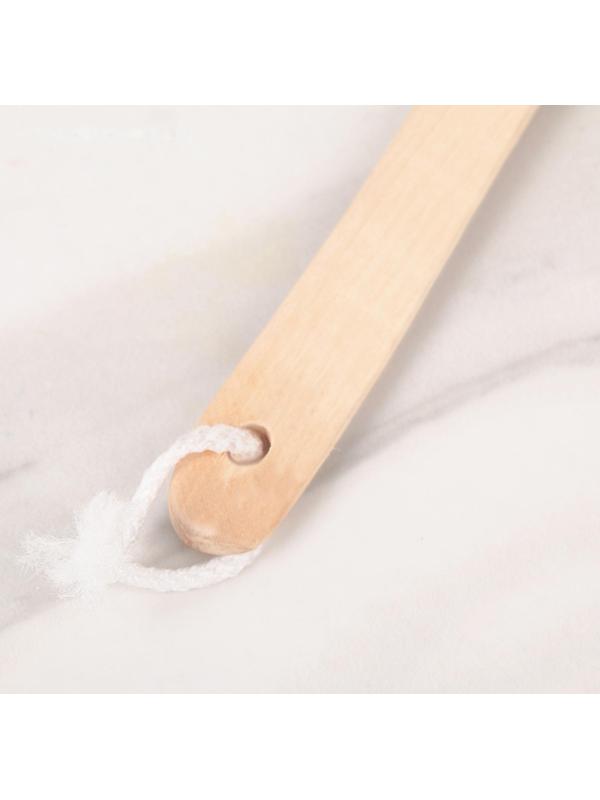 Щётка массажная для тела Доляна, с ручкой, натуральная щетина