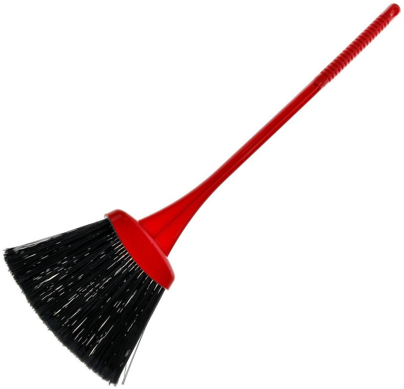 Метла с черенком жёсткая «Удобная», цвета МИКС