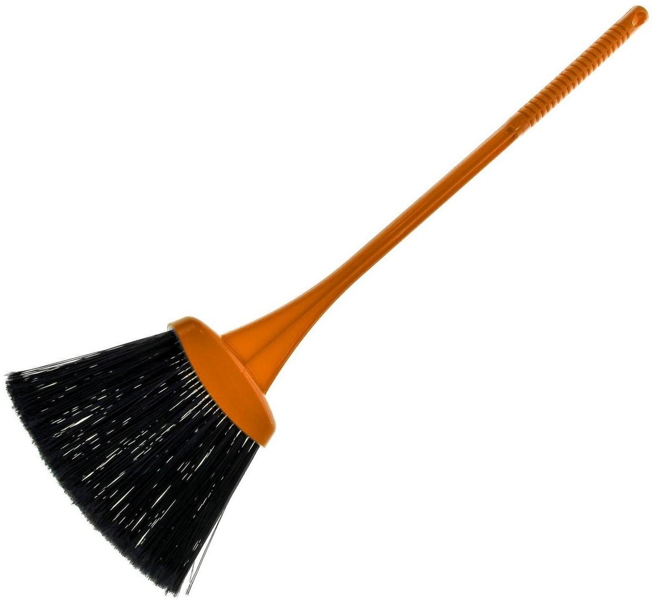 Метла с черенком жёсткая «Удобная», цвета МИКС