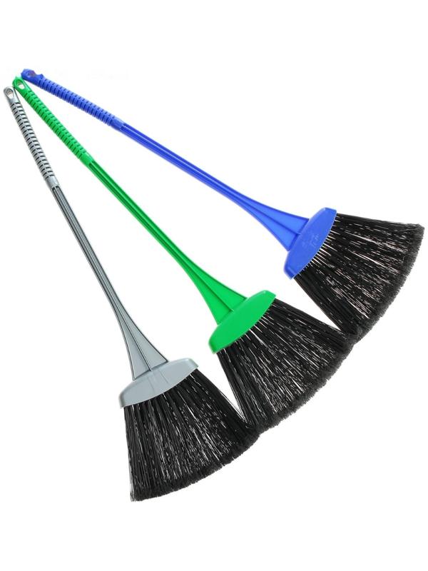 Метла с черенком жёсткая «Удобная», цвета МИКС