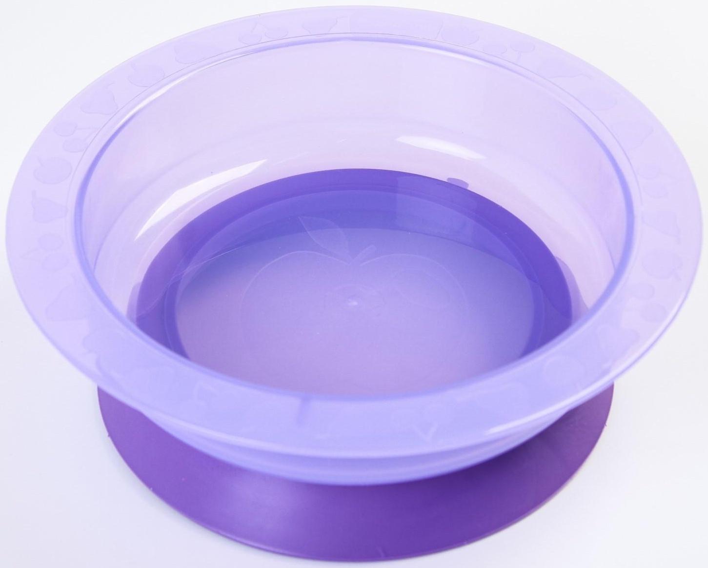 Миска детская на присоске, глубокая, 470 мл, от 5 мес., цвета МИКС, 400 мл, 17,5х17,5х4,3