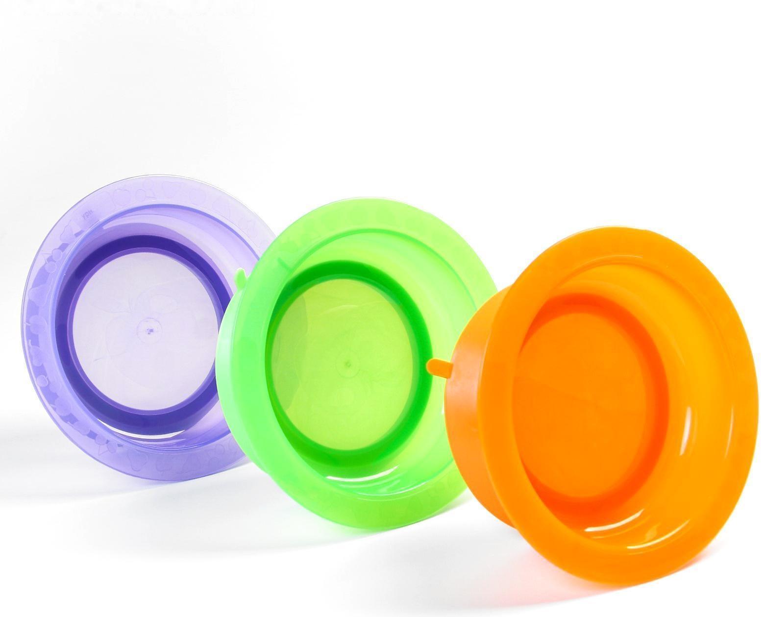 Миска детская на присоске, глубокая, 470 мл, от 5 мес., цвета МИКС, 400 мл, 17,5х17,5х4,3