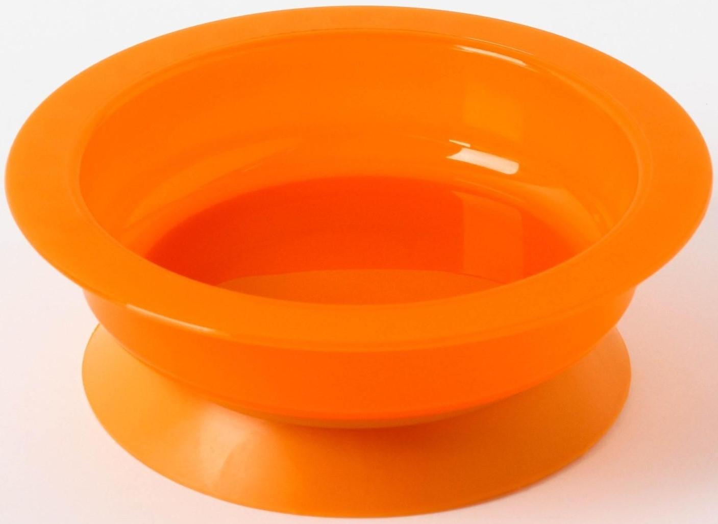 Миска детская на присоске, глубокая, 470 мл, от 5 мес., цвета МИКС, 400 мл, 17,5х17,5х4,3