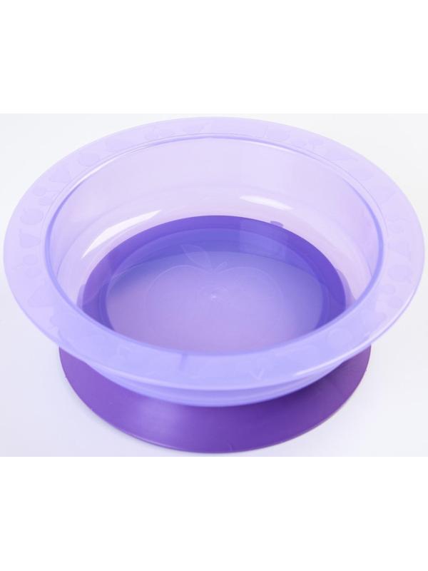 Миска детская на присоске, глубокая, 470 мл, от 5 мес., цвета МИКС, 400 мл, 17,5х17,5х4,3