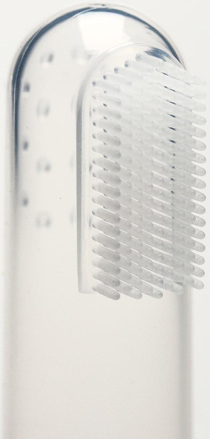 Детская зубная щетка массажер-прорезыватель «Первая», силиконовая, на палец, от 4 мес.