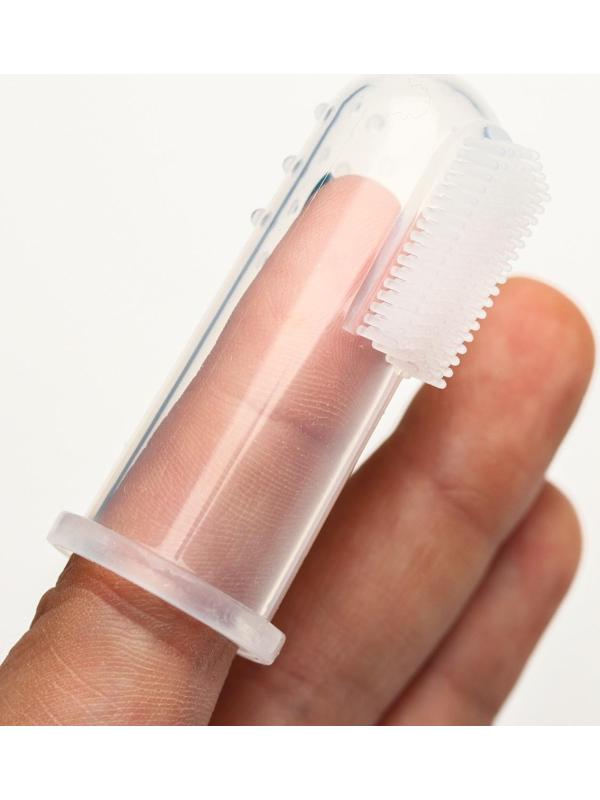 Детская зубная щетка массажер-прорезыватель «Первая», силиконовая, на палец, от 4 мес.