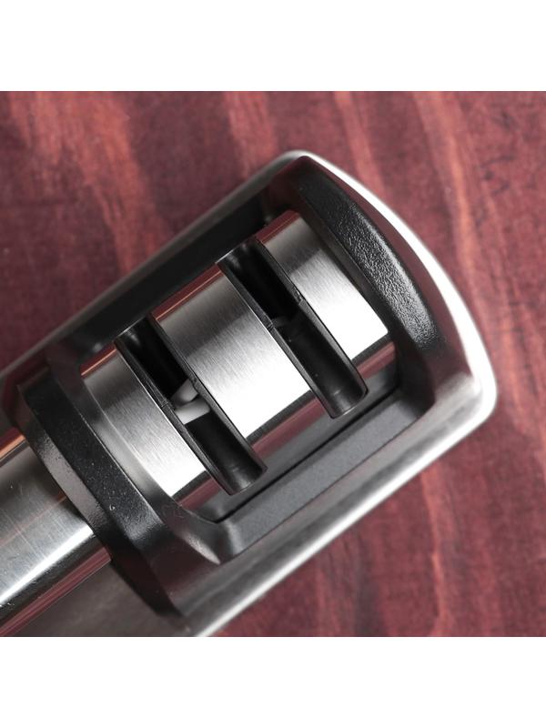 Заточка для ножей «Металлик», с 2 отделениями для стальных и керамических ножей