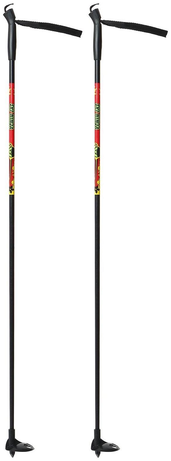 Палки лыжные стеклопластиковые, длина 105 см, цвета микс