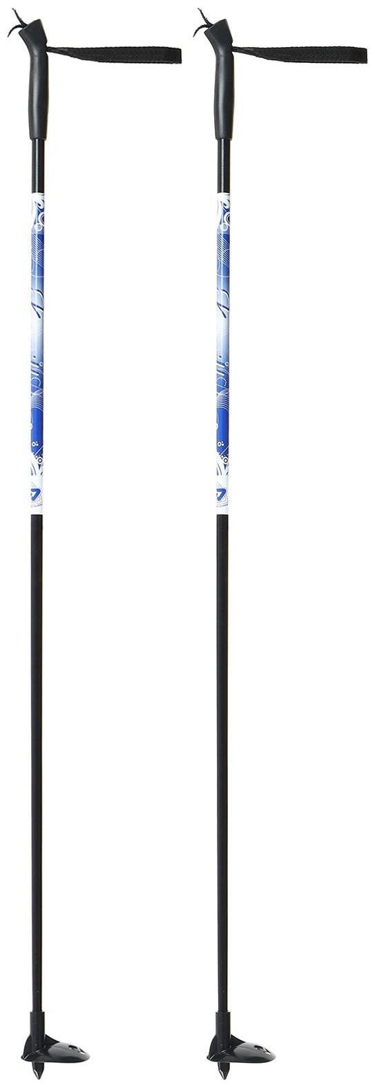 Палки лыжные стеклопластиковые, длина 105 см, цвета микс