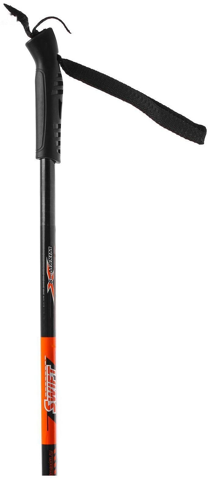 Палки лыжные стеклопластиковые, длина 115 см, цвета микс