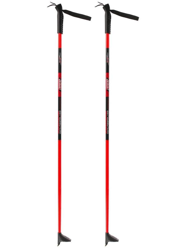 Палки лыжные стеклопластиковые, длина 115 см, цвета микс