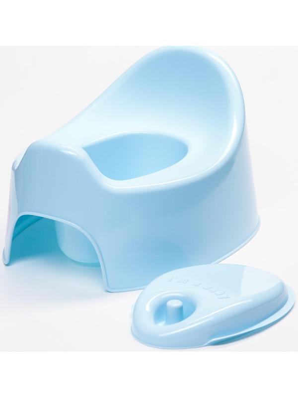 Горшок детский Follow Me с крышкой, цвет голубой пастельный
