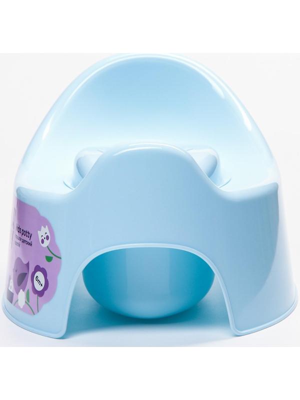 Горшок детский Follow Me с крышкой, цвет голубой пастельный